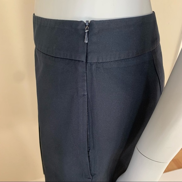 MAXMARA Weekend Pleated A-Line Skirt Navy Blue - Picture 8 of 15